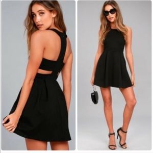 Lulu’s cutout and about black skater dress S